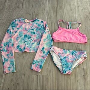 🔻🔻🔻Kids Swim Set - Pink and Blue Tie-Dye